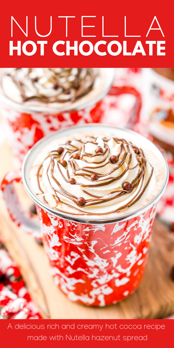 Nutella Hot Chocolate is a rich and creamy hot drink that takes your favorite chocolate hazelnut spread to a whole new level!