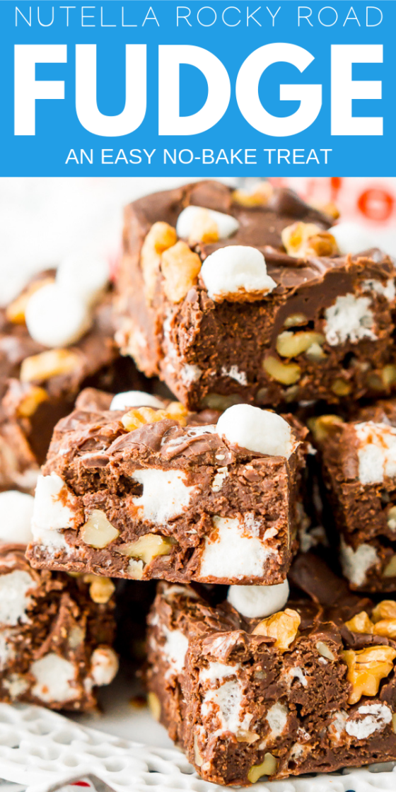 Nutella Rocky Road Fudge Recipe Sugar & Soul Co