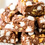 Nutella Rocky Road Fudge is perfect for Nutella and fudge lovers, alike! Loaded with marshmallows, walnuts, and chocolate chips, it’s an easy and delicious treat that everyone will love.
