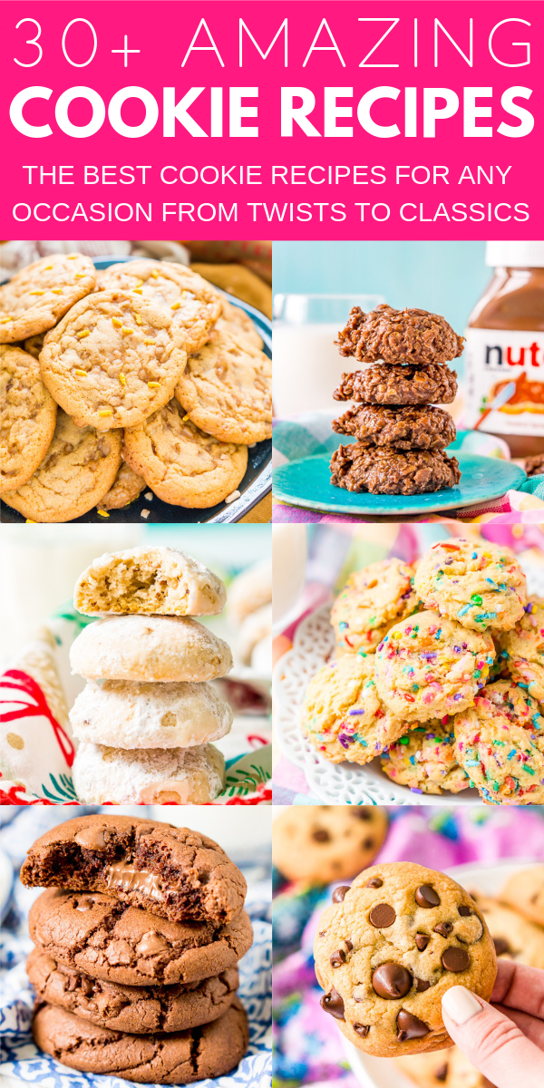 Looking for some delicious Cookie Recipes for the holidays or just because? You'll love this list of a variety of over 30 delicious recipes to cure your cookie cravings!