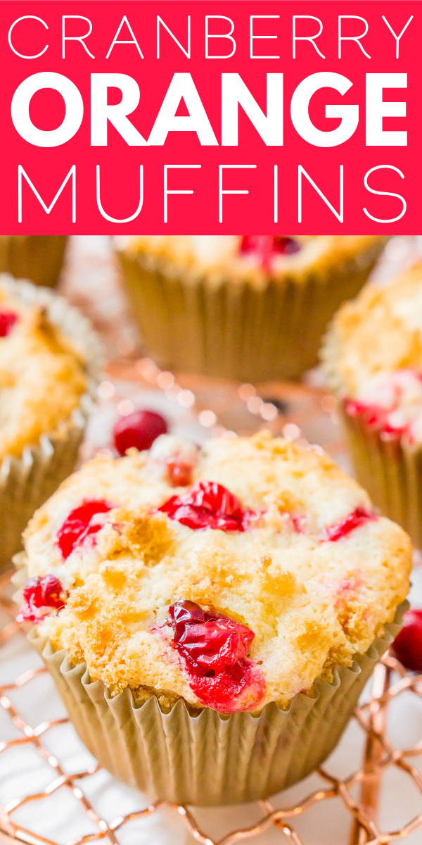 Cranberry Orange Muffins are a delicious and festive breakfast loaded with fresh juicy berries and laced with orange zest.