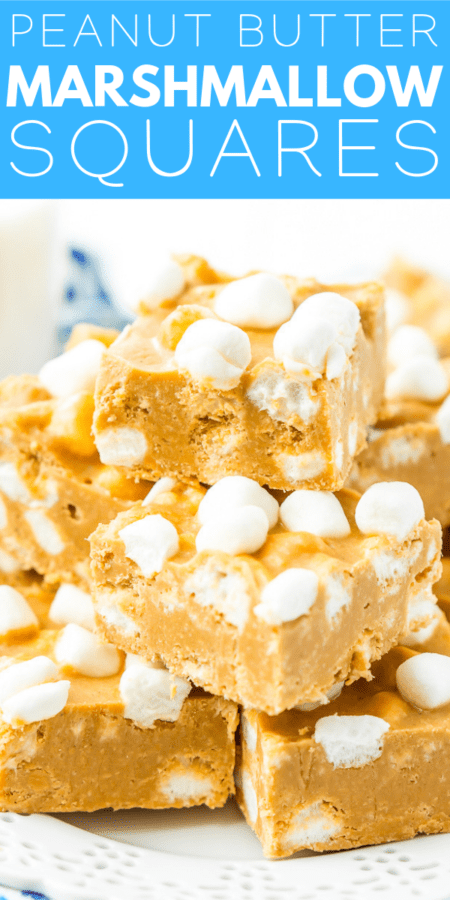 Peanut Butter Marshmallow Squares - Sugar and Soul