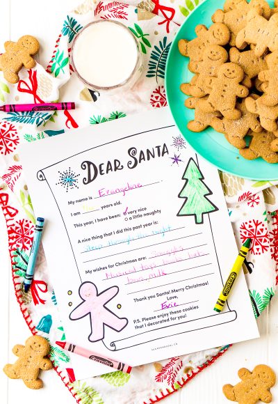 This Free Printable Letter To Santa doubles as a coloring page and makes each child's letter to the North Pole fun and unique!