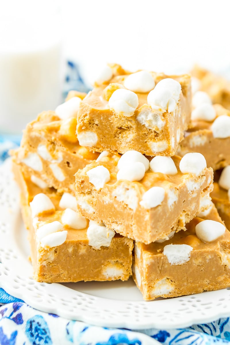 These Peanut Butter Marshmallow Squares are an easy old-fashioned no-bake treat made with just 3-ingredients and 5 minutes of prep!