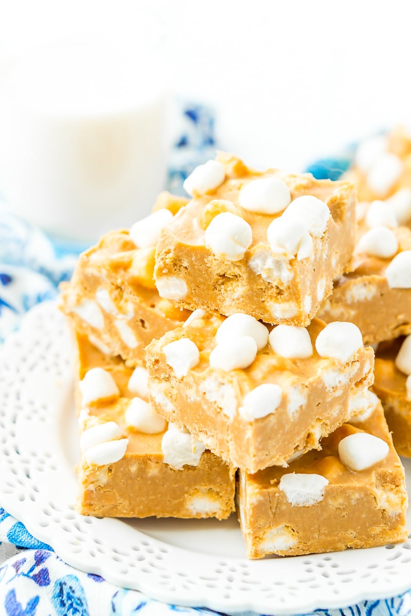 These Peanut Butter Marshmallow Squares are an easy old-fashioned no-bake treat made with just 3-ingredients and 5 minutes of prep!