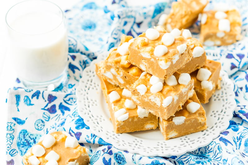 These Peanut Butter Marshmallow Squares are an easy old-fashioned no-bake treat made with just 3-ingredients and 5 minutes of prep!