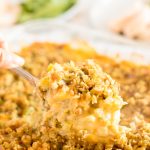 Broccoli Cheese Casserole is a wholesome, comforting side dish that’ll compliment any meal. Made with broccoli florets, creamy soups, cheddar cheese, and herb stuffing, try making and sharing it at your next get-together!