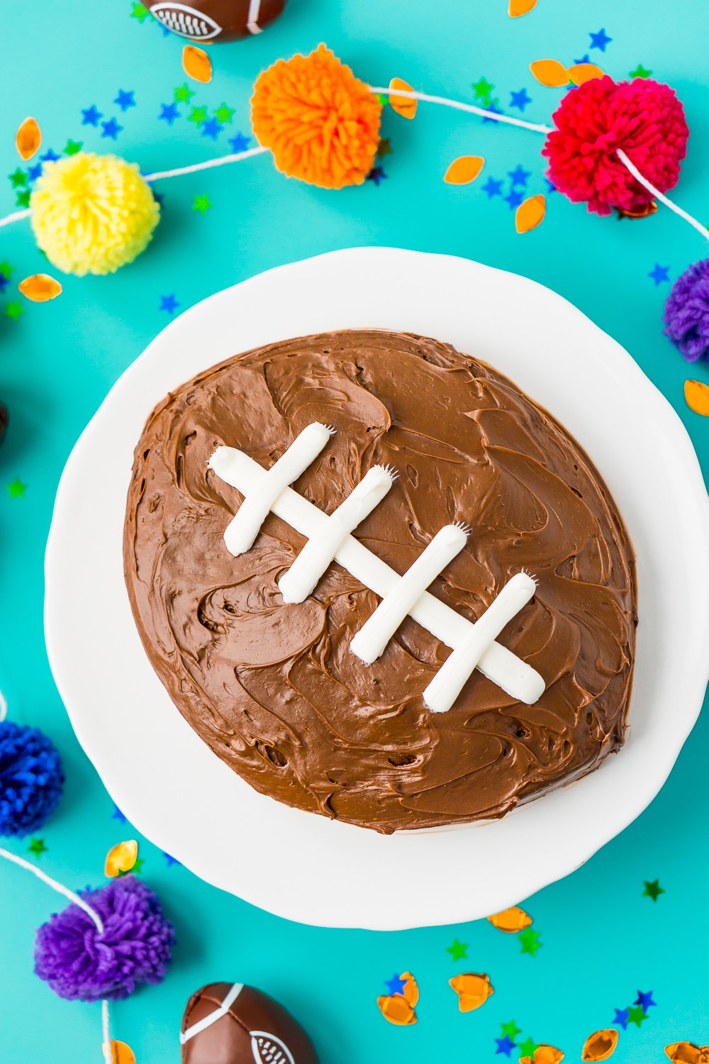 Football Shaped Cake Recipe - Fat Dad Foodie