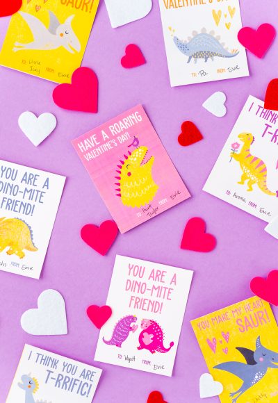 Make Valentine's Day a breeze with these Printable Dinosaur Valentine Cards with cute sayings your kids will love giving.