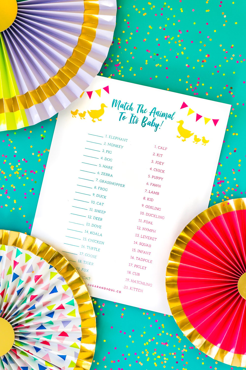 This Are You My Mother? Baby Shower Game Printable is a classic party game with even more animals and is always a hit!