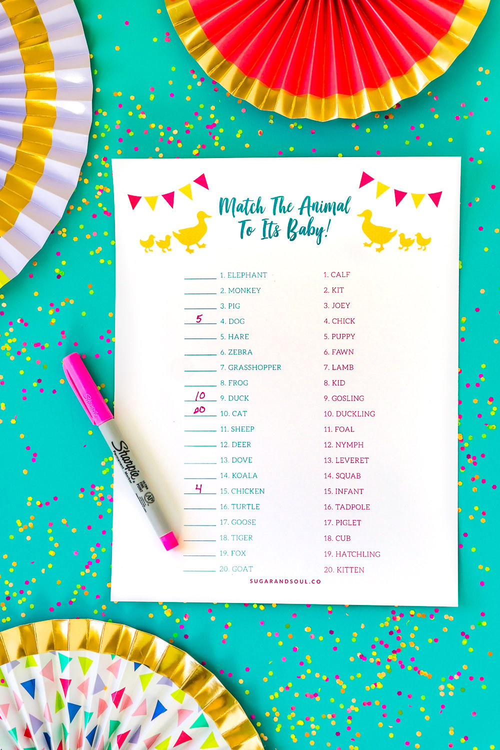 This Are You My Mother? Baby Shower Game Printable is a classic party game with even more animals and is always a hit!