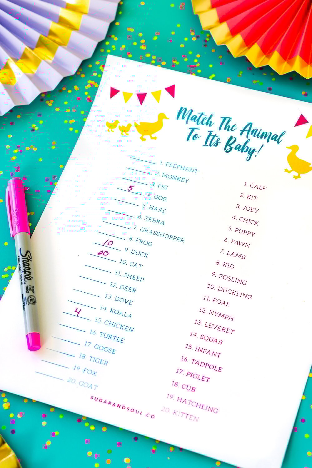 This Are You My Mother? Baby Shower Game Printable is a classic party game with even more animals and is always a hit!