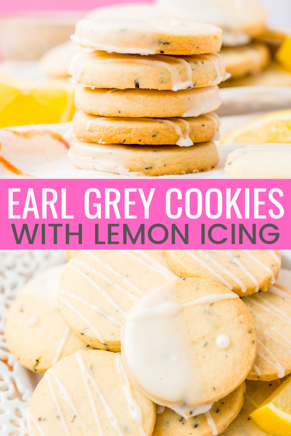 Crisp and buttery Earl Grey Shortbread Cookies with a hint of tea, with just 5-ingredients and an easy lemon glaze, they're perfect for parties, tea time, or scarfing down all by yourself! via @sugarandsoulco