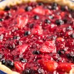 Close up of Mixed Berry Pie.