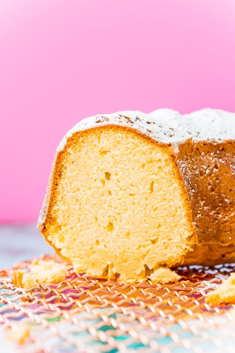 Cream Cheese Pound Cake is a slight twist on the classic recipe and is dense, sweet, and tender and the only pound cake recipe you will ever need! Serve it plain or with fresh fruit, whipped cream, or a homemade strawberry or chocolate sauce!
