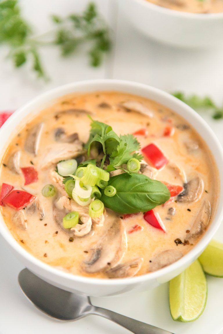Thai Chicken Coconut Soup - Sugar and Soul