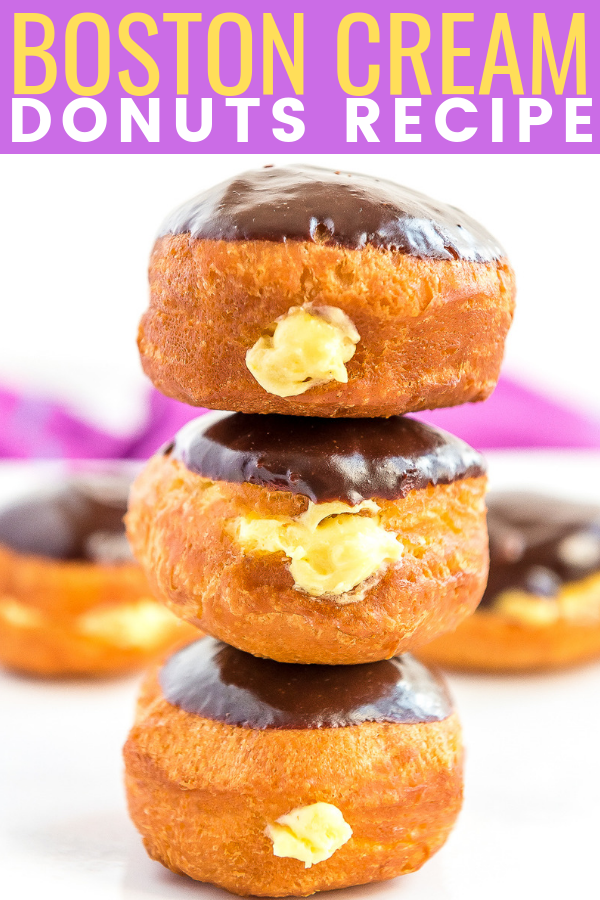 These Easy Boston Cream Donuts are made with refrigerated biscuits for a quick method that will have you enjoying a fried, cream-filled, chocolate-topped donut in no time!