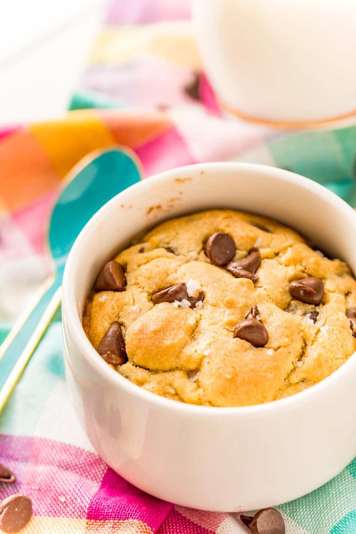 This Chocolate Chip Cookie For One is the perfect individual dessert when you're craving something sweet and don't want to make a huge batch of cookies!