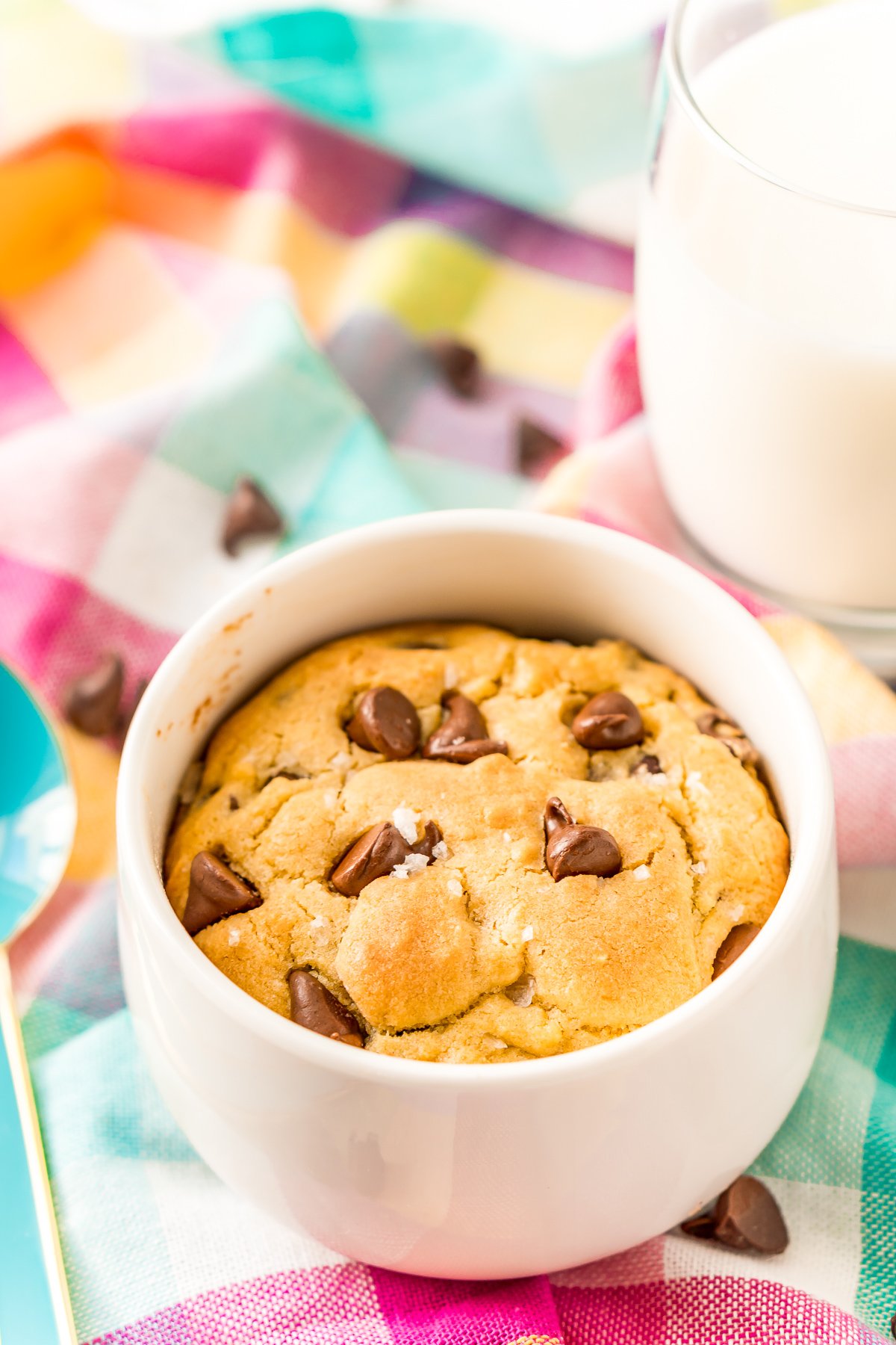 This Chocolate Chip Cookie For One is the perfect individual dessert when you're craving something sweet and don't want to make a huge batch of cookies!