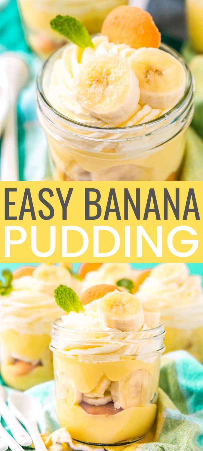 This Banana Pudding Recipe is a classic southern dessert made from scratch with vanilla pudding and layers of fresh banana slices, vanilla wafers, and topped with a fluffy whipped cream! via @sugarandsoulco