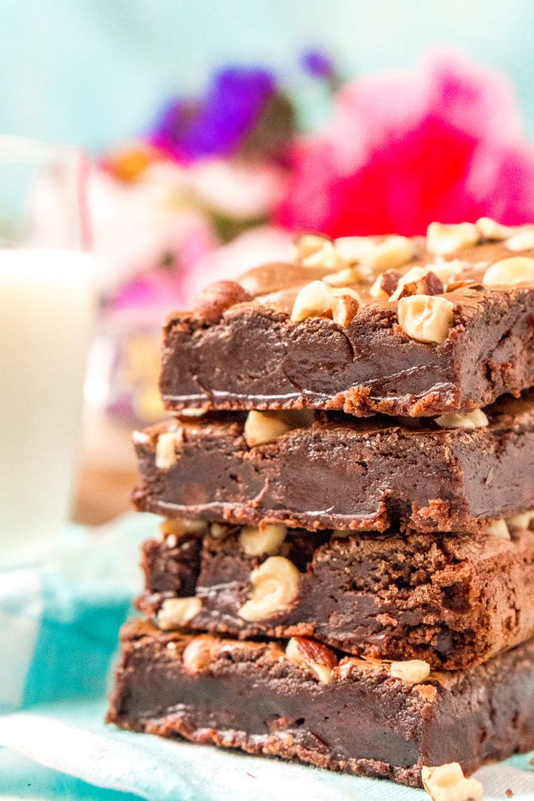 Hazelnut Brownies Just 4Ingredients Sugar and Soul