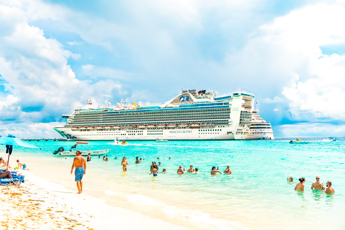 Princess Cruise Ship in port in Grand Turk.