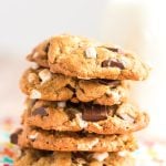 S'mores Cookies combine the flavors of marshmallows, chocolate, and graham crackers for a deliciously sweet cookie reminiscent of the classic summer treat!