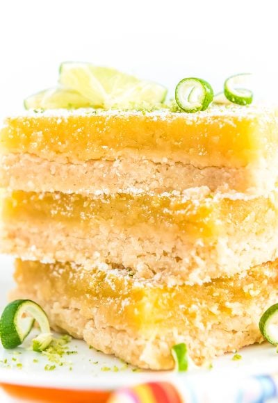 Three Lime bars stacked on top of each other.