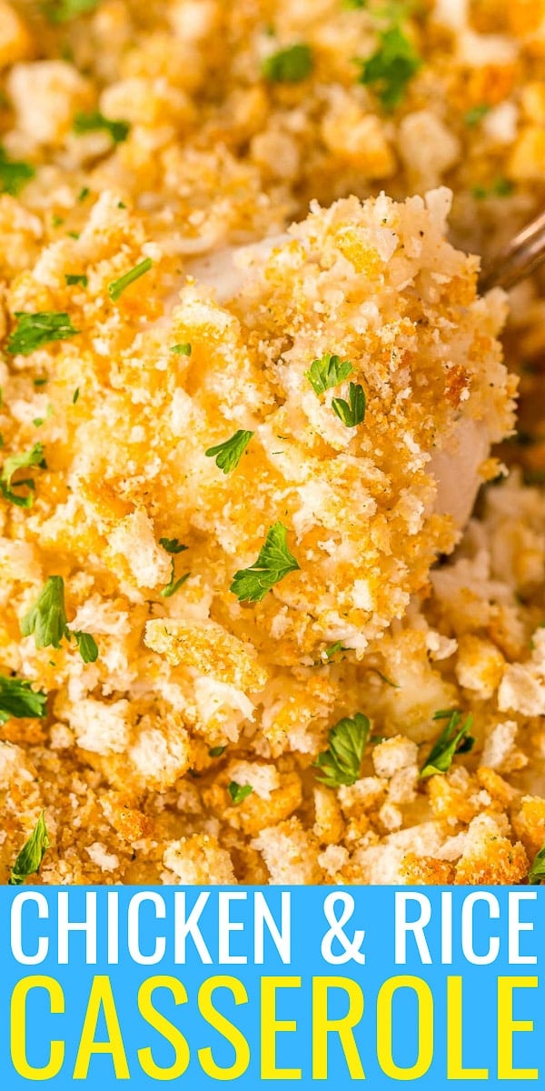 Close up image of a chicken breast being spooned out of a casserole dish.