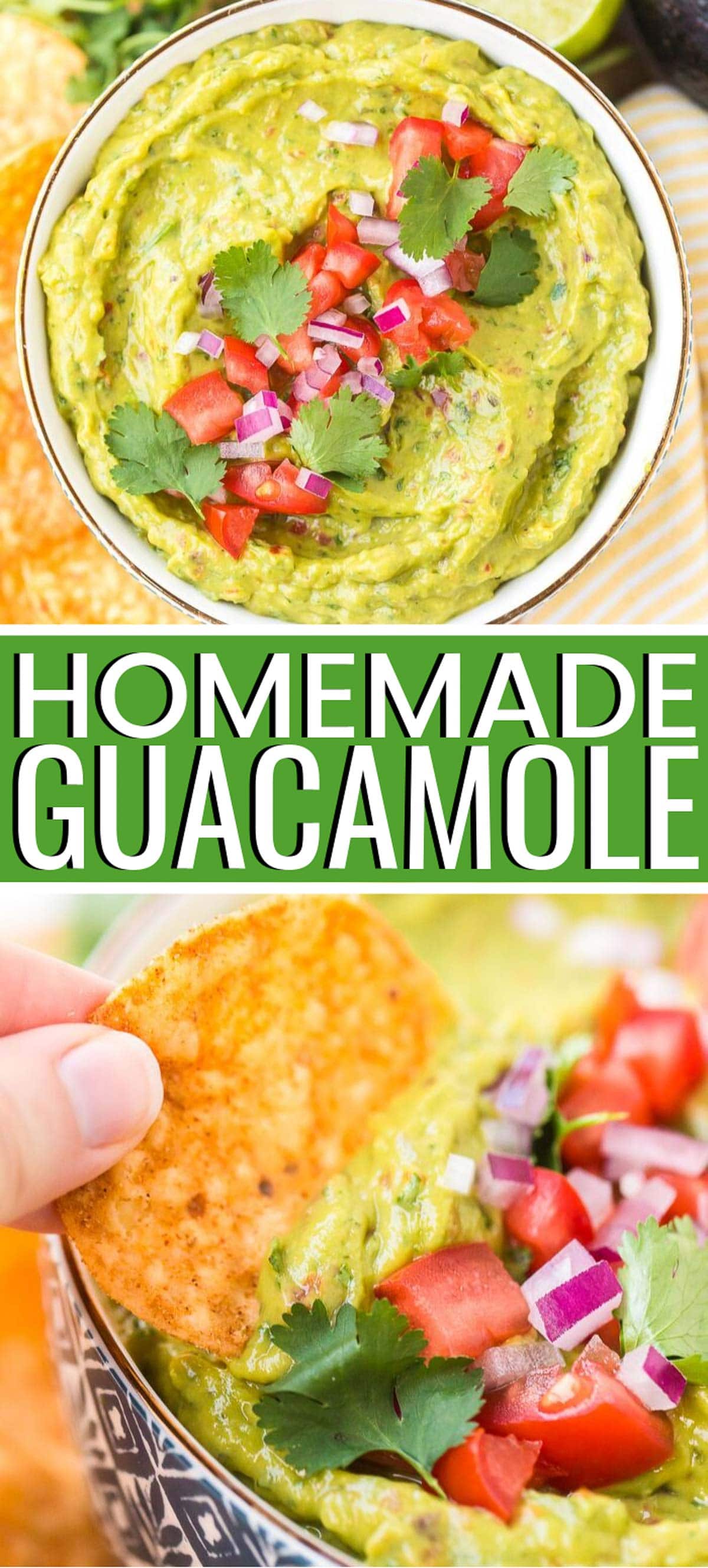 This Guacamole recipe is ultra creamy and flavorful made with fresh veggies and herbs and a hint of lime juice and a touch of heat! This recipe some great tips for making this addictive appetizer! via @sugarandsoulco