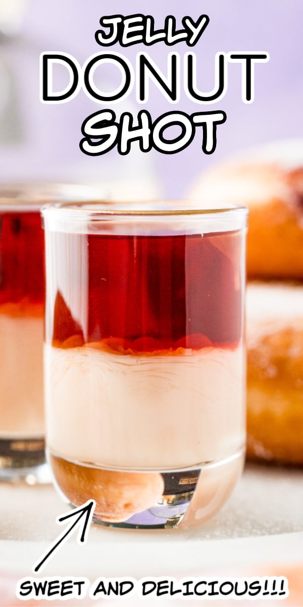 Jelly Donut Shots are a sweet and fun 2-ingredient cocktail made with Chambord and RumChata that's perfect for brunch and other occasions!  via @sugarandsoulco