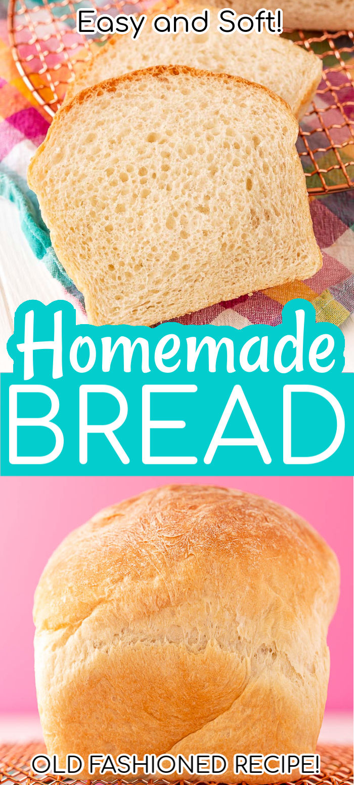 If you're looking for an easy Homemade Bread Recipe with step-by-step instructions, photos, and tips, this is it! The result is fluffy, tender, and delicious white bread that can be used for sandwiches, French toast, and more! via @sugarandsoulco