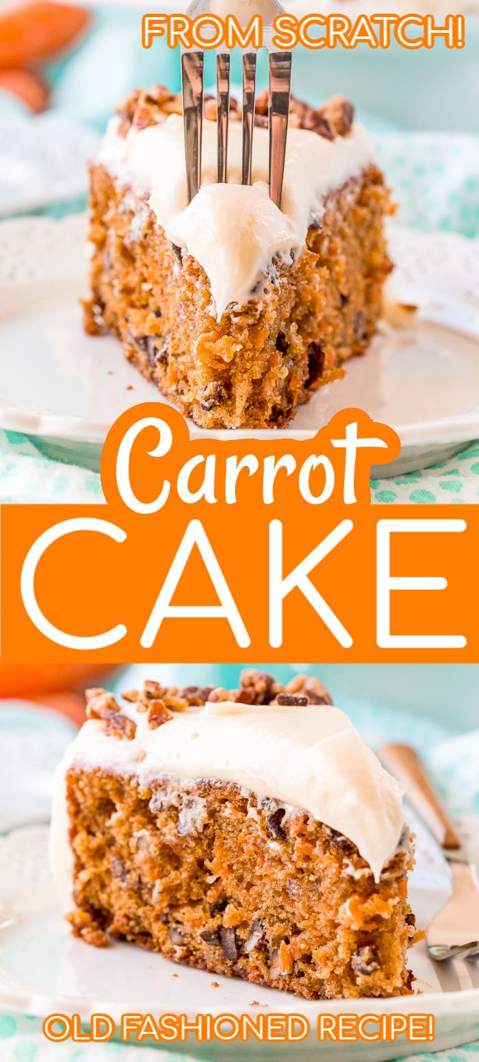 This is the BEST Carrot Cake Recipe if you love this classic dessert! Made with tart currants, aromatic spices, toasted pecans, and a rich cream cheese frosting, you’ll get rave reviews every time you make this confection.  via @sugarandsoulco
