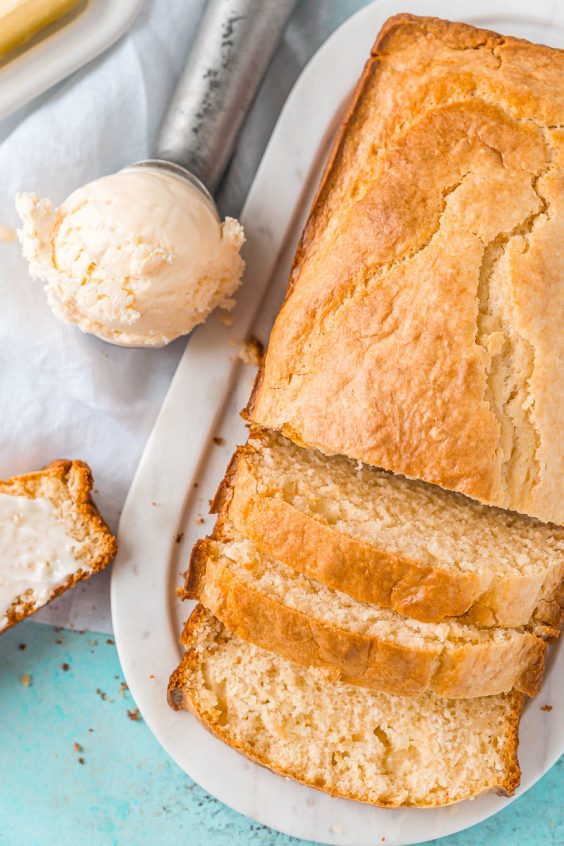 Ice Cream Bread (2Ingredient Recipe) Sugar and Soul