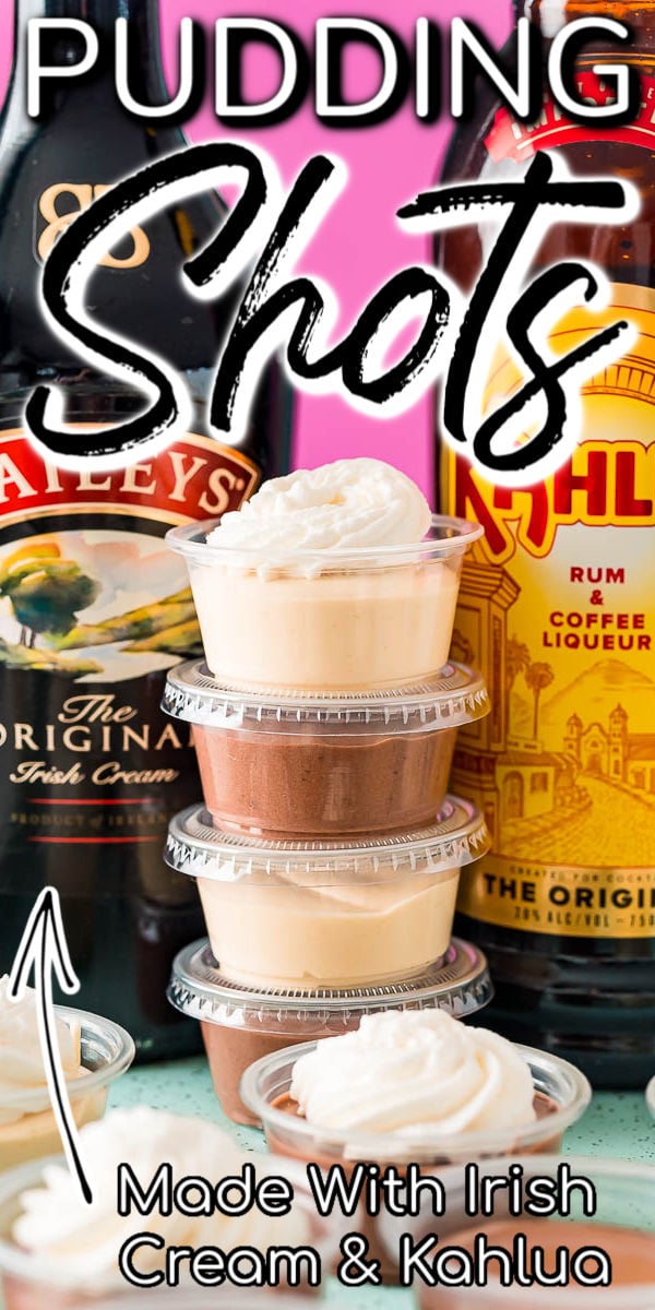 Pudding Shots are the drink/dessert combo you need for your next adult get-together! Requiring only 5 minutes of prep and 4 ingredients, you can make these with your choice of instant pudding and booze flavors.  via @sugarandsoulco