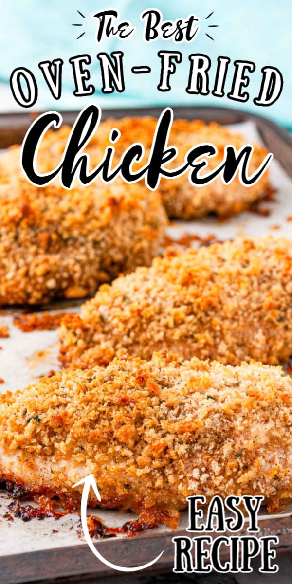 Easy Oven Fried Chicken Breast - Sugar and Soul