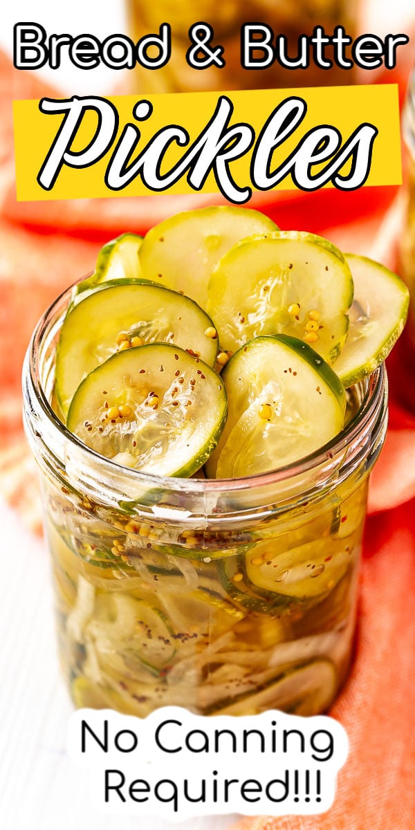 This recipe for homemade bread and butter pickles is easy, delicious, and doesn’t require canning. Just 15 minutes of prep and let your refrigerator do the rest of the work! via @sugarandsoulco