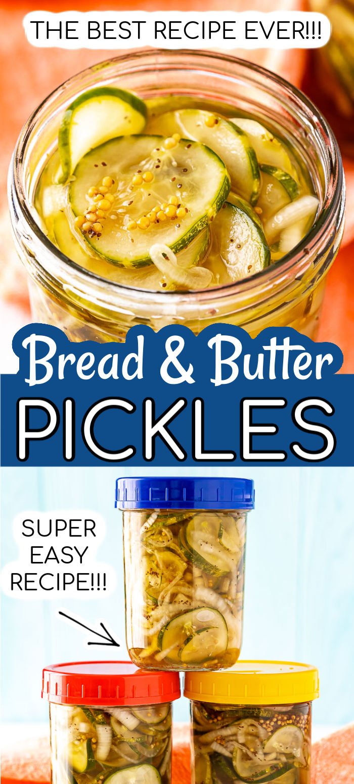 This recipe for homemade bread and butter pickles is easy, delicious, and doesn’t require canning. Just 15 minutes of prep and let your refrigerator do the rest of the work! via @sugarandsoulco