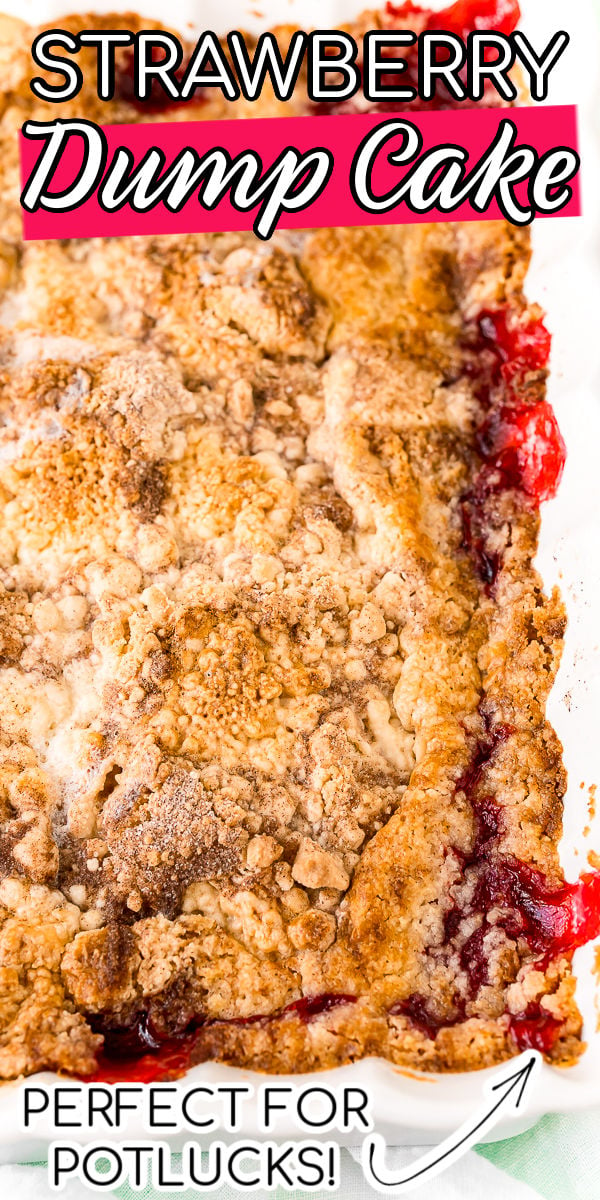 This Strawberry Dump Cake Recipe will be your new go-to summer dessert! It’s made with three main ingredients that are “dumped” into a pan and baked. The result is a cobbler-like dessert that tastes delicious with vanilla ice cream or whipped cream.  via @sugarandsoulco