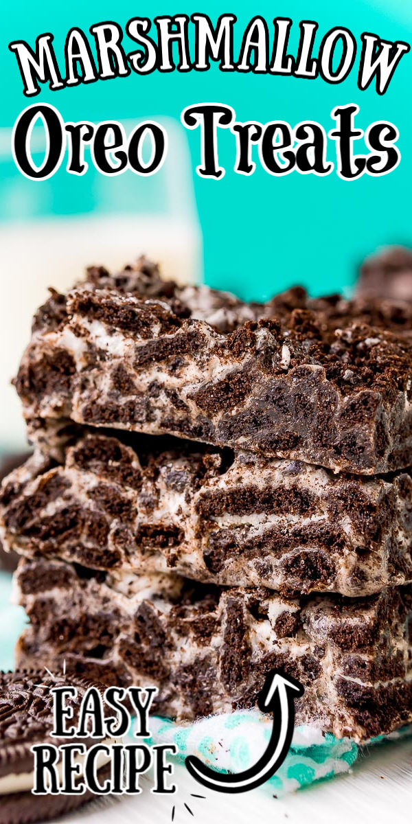 Super easy recipe - These Marshmallow Oreo Treats are a gooey, chocolaty, no-bake treat made with just 3-ingredients! This dessert has tons of sweet marshmallows and cookies 'n cream flavor!  via @sugarandsoulco