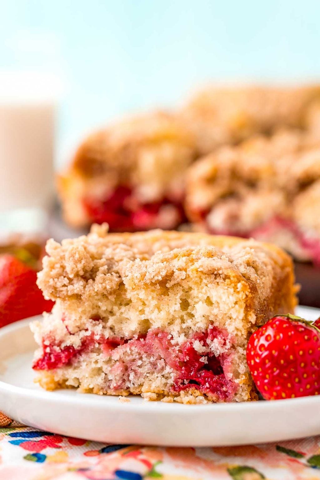 Easy Fresh Strawberry Coffee Cake Recipe Sugar and Soul