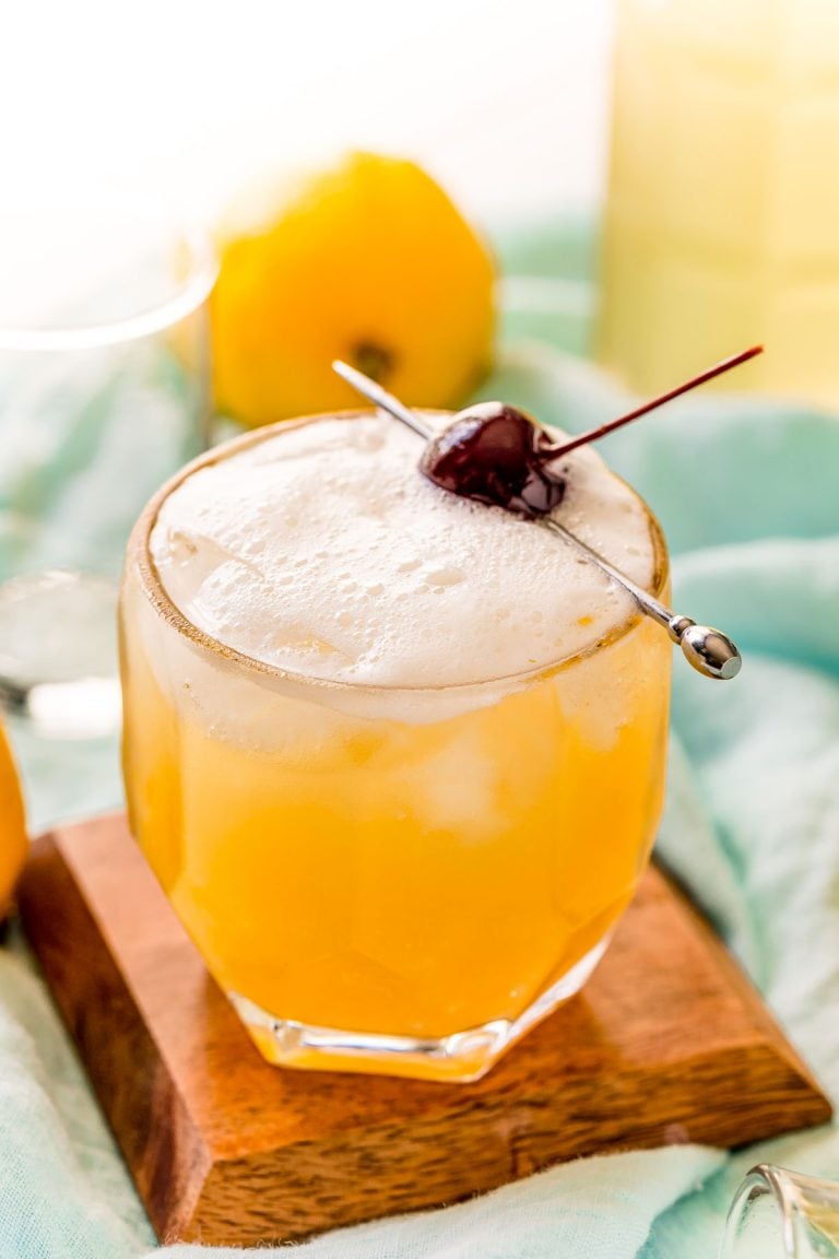 Bourbon Whiskey Sour Cocktail Recipe - Sugar and Soul