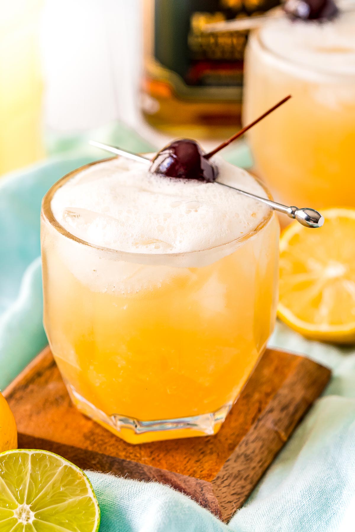 Bourbon Whiskey Sour Cocktail Recipe - Sugar and Soul
