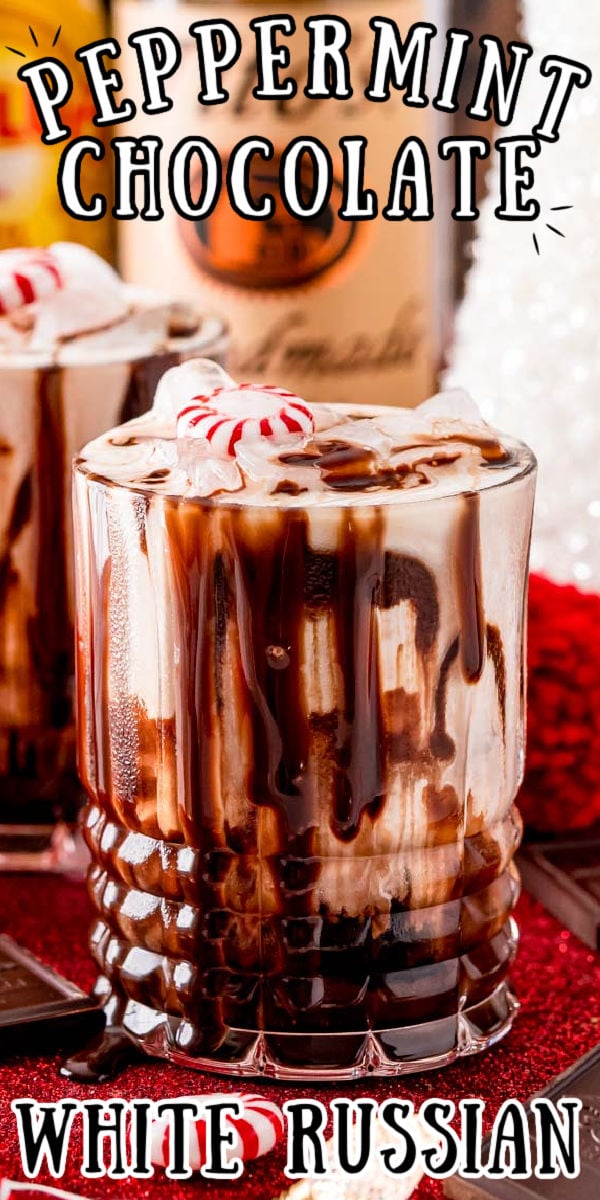 With a mixture of chocolate, cream, and liquor this Peppermint Chocolate White Russian is the perfect cocktail recipe to sip on during your next holiday gathering. Super easy to whip up and absolutely delicious. via @sugarandsoulco