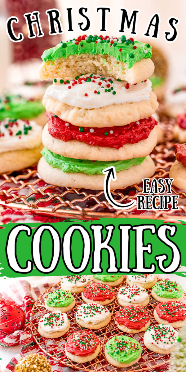 This Soft Christmas Sugar Cookie recipe makes the softest sweet cookies that are perfect for decorating with the kids, leaving out for Santa on Christmas Eve, or as a go-to cookie throughout the holiday season!  via @sugarandsoulco