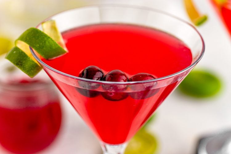 Cranberry Cosmopolitan is a quick and simple cocktail that adds an extra cranberry kick to a classic cosmo recipe. Whether you are hosting a party or attending a friendly social, this drink will pave the pathway to a great time!