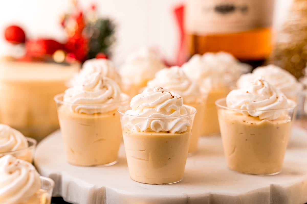 Eggnog Pudding Shots With Rum Sugar and Soul
