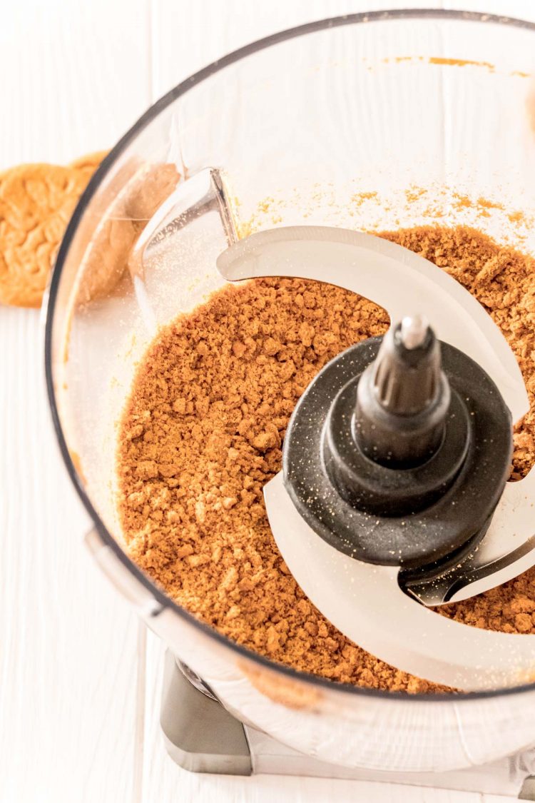 Gingersnaps that have been turned into crumbs in a food processor.