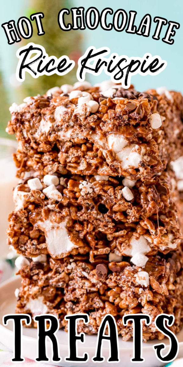 Hot Chocolate Rice Krispie Treats - Sugar and Soul