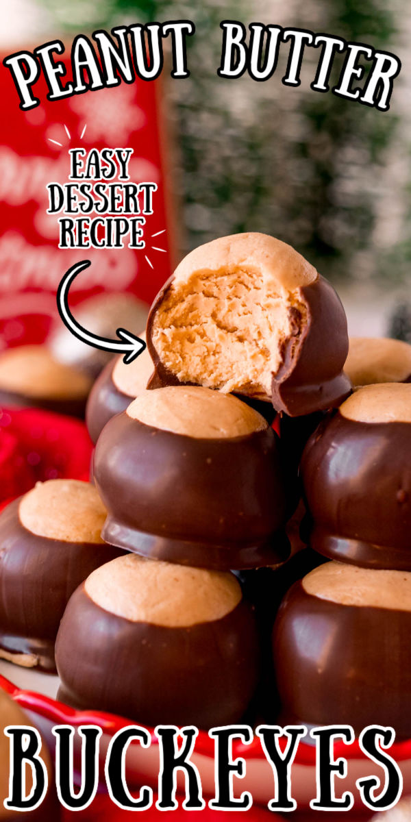 These Peanut Butter Buckeye Balls are a traditional no-bake treat made with just 5 ingredients and destined to be a family favorite if they're not already! via @sugarandsoulco
